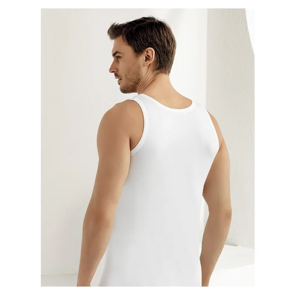 Şahinler Geniş Askılı Penye Atlet Beyaz Me002 XL - Görsel 2