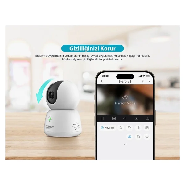 Dahua Hero B1 2k 3 Mp 360 Derece Bebek Gece Görüşlü Ip Wi-Fi Güvenlik Kamerası - Görsel 5