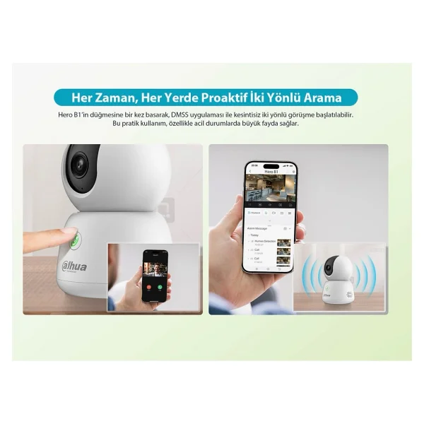 Dahua Hero B1 2k 3 Mp 360 Derece Bebek Gece Görüşlü Ip Wi-Fi Güvenlik Kamerası - Görsel 6