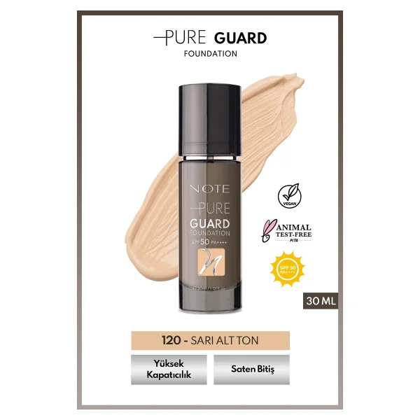 Note Pure Guard Saten Bitişli Spf 50 Pa++++ 30 Ml Likit Fondöten - Görsel 8