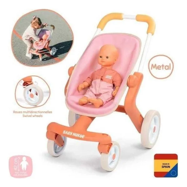 Smoby Baby Nurse Pop Bebek Arabası 251224 - Görsel 5