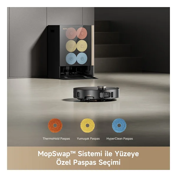 Mova Mobıus 60 Çöp İstasyonlu Akıllı Robot Süpürge - Görsel 10