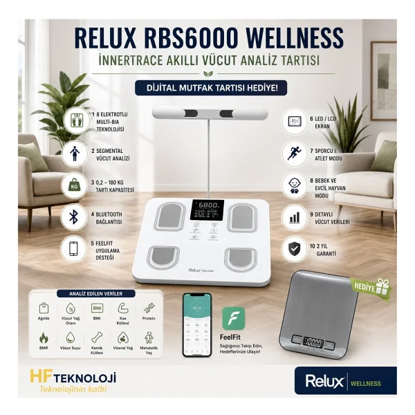 Relux Rbs6000 Wellness Innertrace Vücut Analizi Baskül - Görsel 9