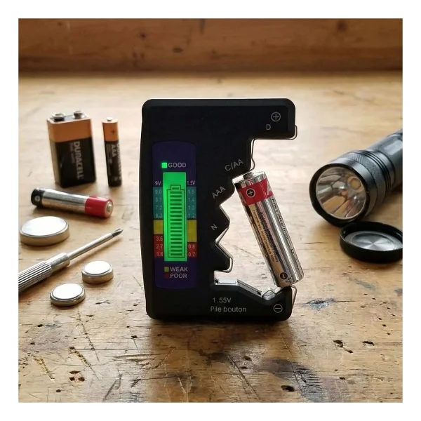 Mey İthalat Mey Ithalat Evrensel Dijital Pil Test Cihazı - Aa, Aaa, C, D, N, 9v Ve Düğme Pil Uyumlu Mini Pil Kapasite & Seviye Ölçer - Görsel 2