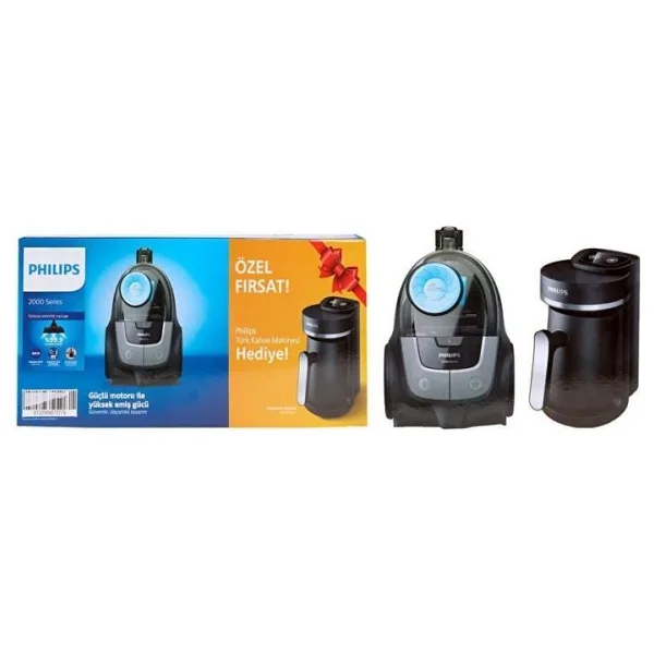Philips Xb2142/10 Phılıps Toz Torbasız Elektrikli Süpürge Hda150 Kahve Makinesi Hediyeli - Siyah - Görsel 2