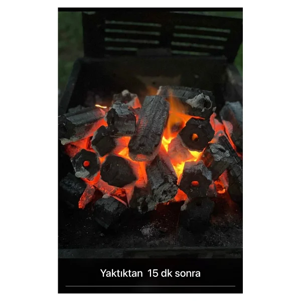 Tezyak Profesyonel Tek Kibritle Yanan Yeni Nesil Mangal Kömürü (2 Kg X 10 Paket) 20 Kg - Görsel 5