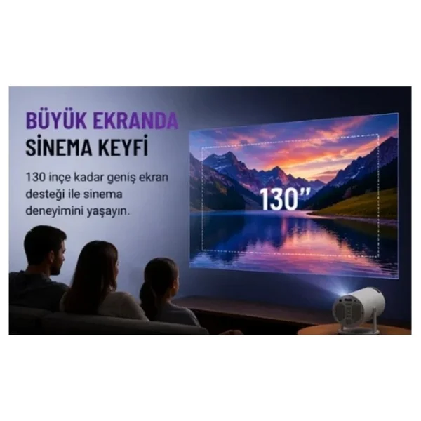 Auhma Apr4 4K UHD 2gb RAM 16gb Hafıza Akıllı Android Projeksiyon Cihazı - Görsel 8
