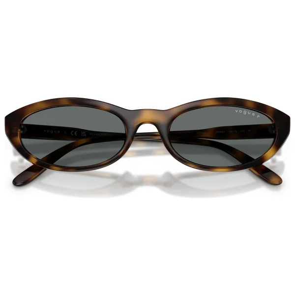 Vogue Vo5697su W65681 Dark Havana-Dark Grey Polarize Kadın Güneş Gözlüğü - Görsel 4