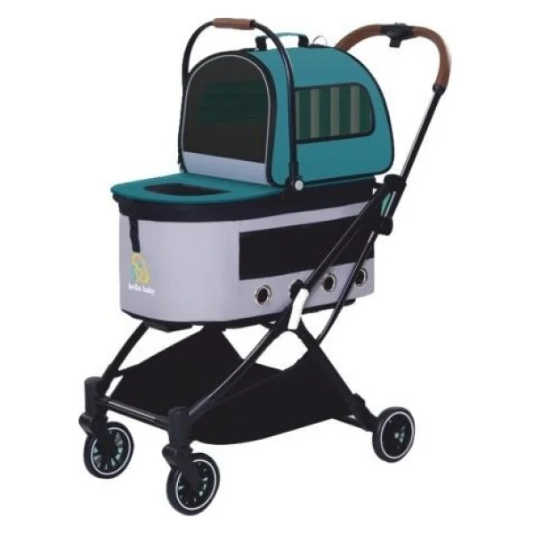 Eurodog Katlanabilir Köpek Arabası Yeşil 67x49x99c - Görsel 2