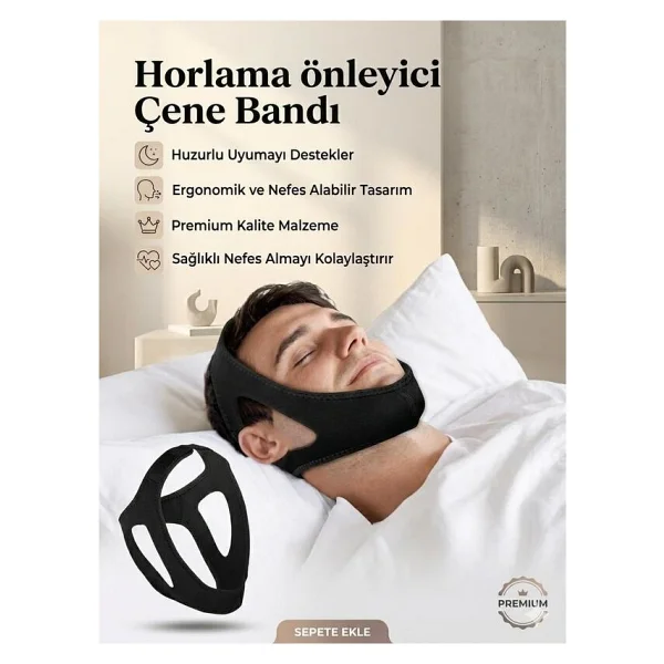 Ankaflex Premium Çene Yüz Maskesi Horlama Giderici Ağız Kuruluğu Için Uyku Korsesi - Görsel 2