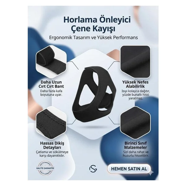 Ankaflex Premium Çene Yüz Maskesi Horlama Giderici Ağız Kuruluğu Için Uyku Korsesi - Görsel 6