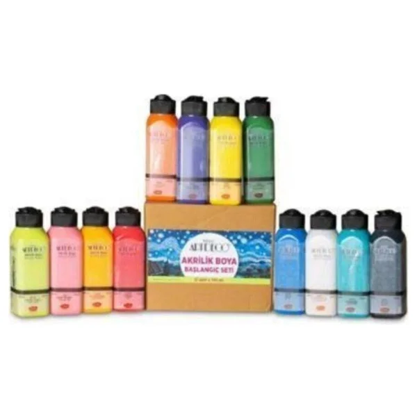 Artdeco 140 Ml 12'li Akrilik Boya Başlangıç Seti - Görsel 3