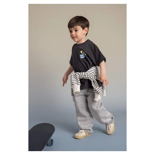 Defacto Beli Lastikli Jean Pantolon Erkek Bebek G7555a526sp - Mavi-Nm39 - 18 - 24 Ay - Görsel 5