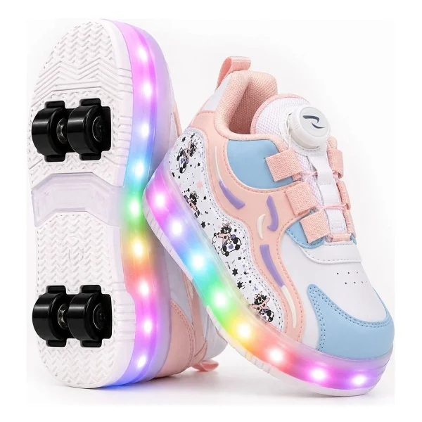 Rocky Sport Nils Kız&Erkek Çocuk Patenli, Işıklı Rahat Beyaz Spor Ve Günlük Ayakkabı&Sneaker Yeni Model Tarz Patenli Kaykay Ayakkabı - 30 - Görsel 8