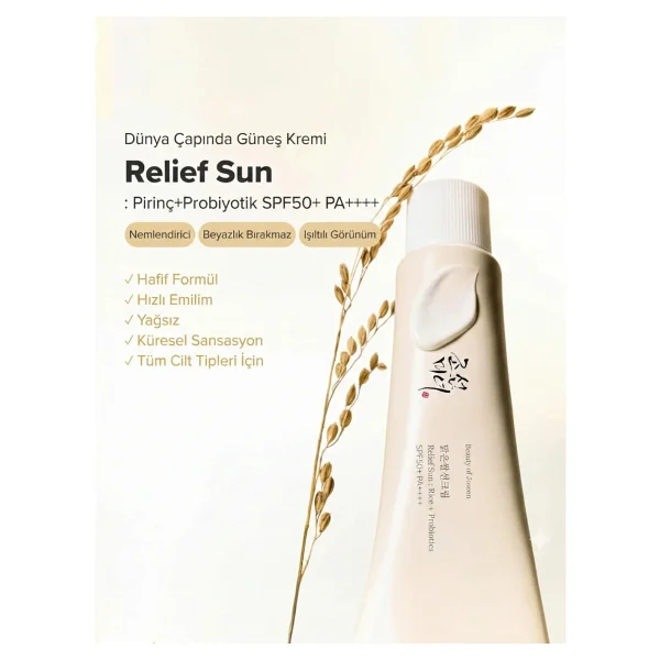 Beauty Of Joseon Relief Sun Rice + Probiotics 50 Ml 50 Faktör Güneş Kremi - Görsel 3