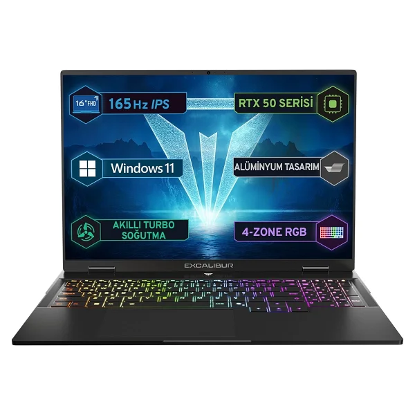 Casper Excalibur G915.1362-Df60a-C İ7-13620h 32 GB 1 TB SSD Rtx5060 16" Wuxga Gaming Laptop - Görsel 2