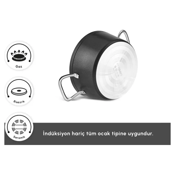 Emsan Biogranit Power Inox 8 Parça Tencere Seti - Görsel 2