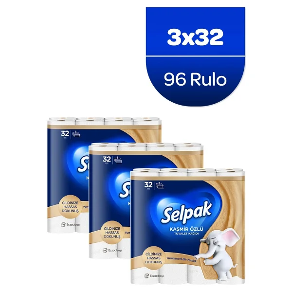 Selpak Extra Kaşmir Özlü Tuvalet Kağıdı 3 X 32'li - Görsel 8