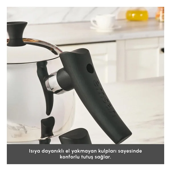 Emsan Alim Midi Çelik Çaydanlık - Görsel 3