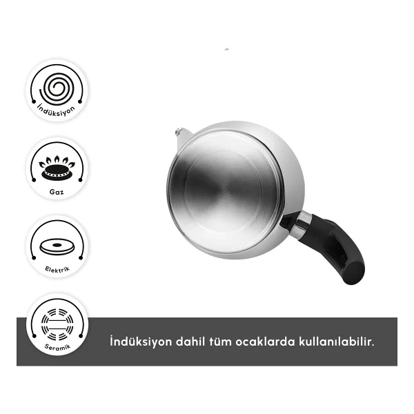 Emsan Alim Midi Çelik Çaydanlık - Görsel 5