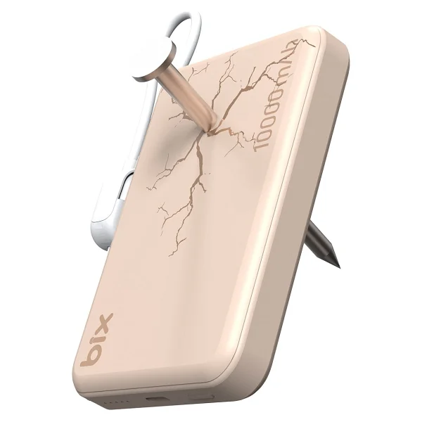 Bix Pb121 Bej 10000 mAh Hızlı Şarj Magsafe Powerbank - Görsel 3