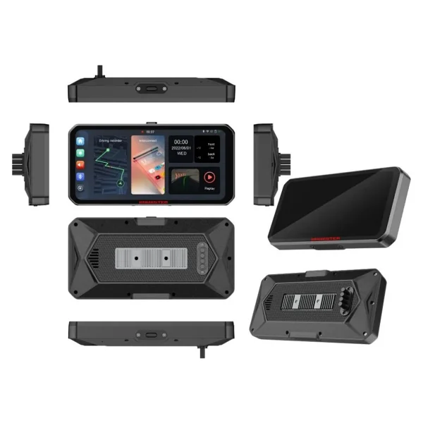 Knmaster Motoplay 1000 - 6.25" Kablosuz Carplay & Android Auto Destekli Motosiklet Multimedya Ekranı - Görsel 8