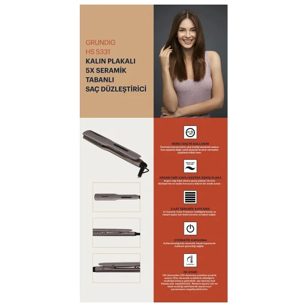 Grundig HS 5331 Saç Düzleştirici - Görsel 7