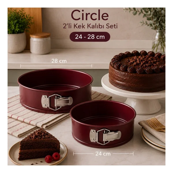 Emsan Circle 2'li Kek Kalıbı Seti - Görsel 7