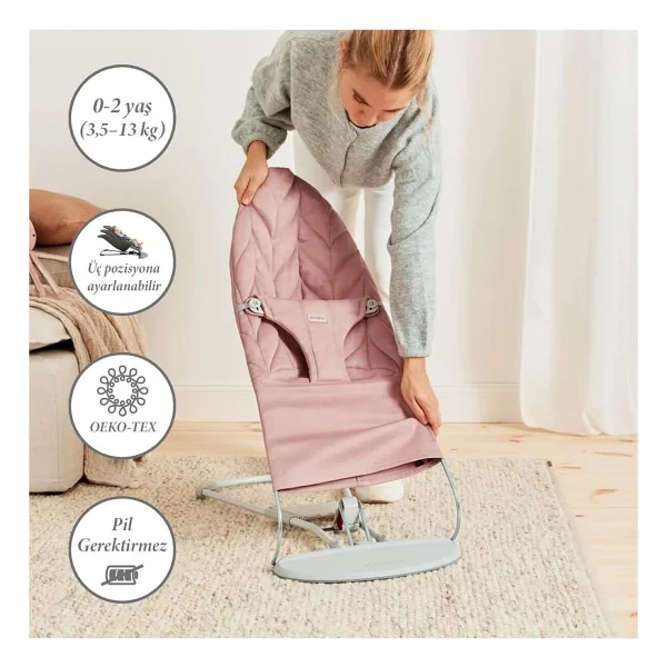 Babybjörn Bliss Petal Cotton Dusty Pink Ana Kucağı - Görsel 5