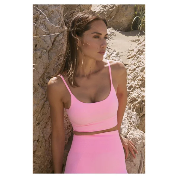 Jerf Gela Ayar Askılı Sport Bra Neon Pembe - Görsel 6