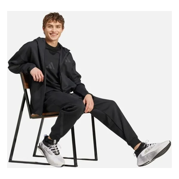 Adidas Z.N.E. Je7538 Kapüşonlu Siyah Erkek Eşofman Üstü - Görsel 6