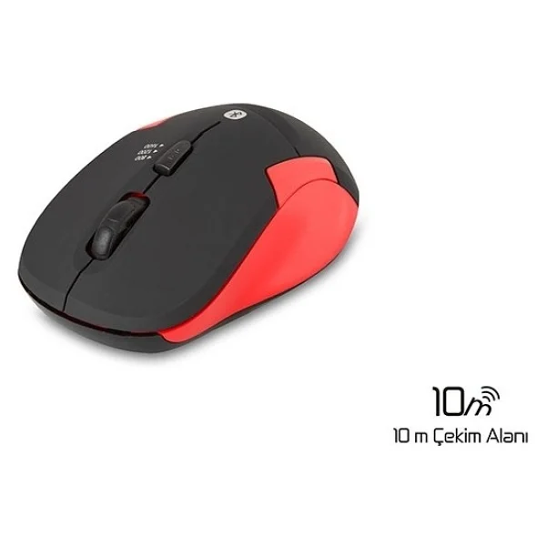 Everest Sm-Bt31 Kırmızı Optik Kablosuz Mouse - Görsel 2
