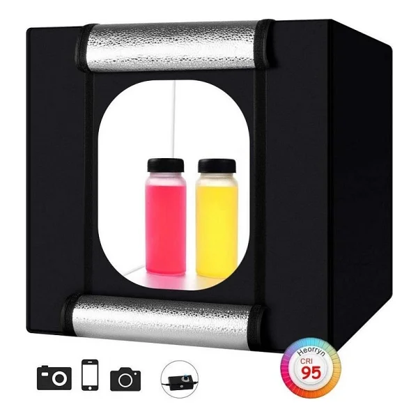 Triline 60 X 60 Cm Profesyonel Stüdyo LED Işıklı Ürün Fotoğraf Çekim Çadırı - Görsel 3