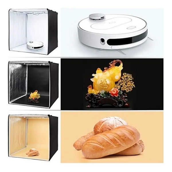 Triline 60 X 60 Cm Profesyonel Stüdyo LED Işıklı Ürün Fotoğraf Çekim Çadırı - Görsel 4