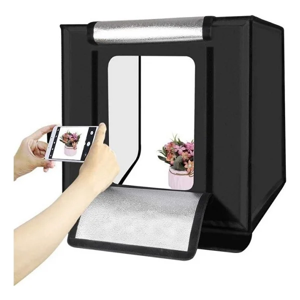 Triline 60 X 60 Cm Profesyonel Stüdyo LED Işıklı Ürün Fotoğraf Çekim Çadırı - Görsel 5