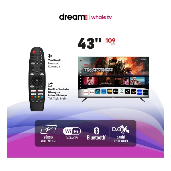 Dreamstar 43dse102 Full HD 43" 109 Ekran Uydu Alıcılı Smart LED TV - Görsel 2