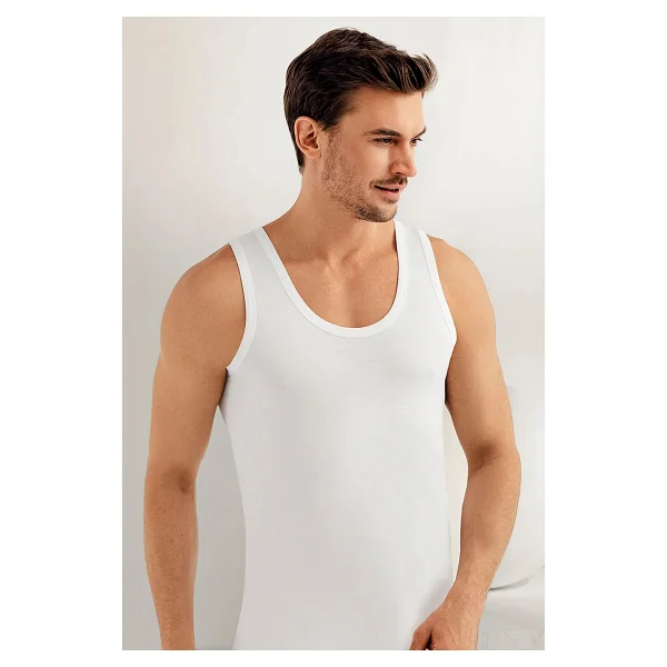 Şahinler Geniş Askılı Penye Atlet Beyaz Me002 XL - Görsel 7