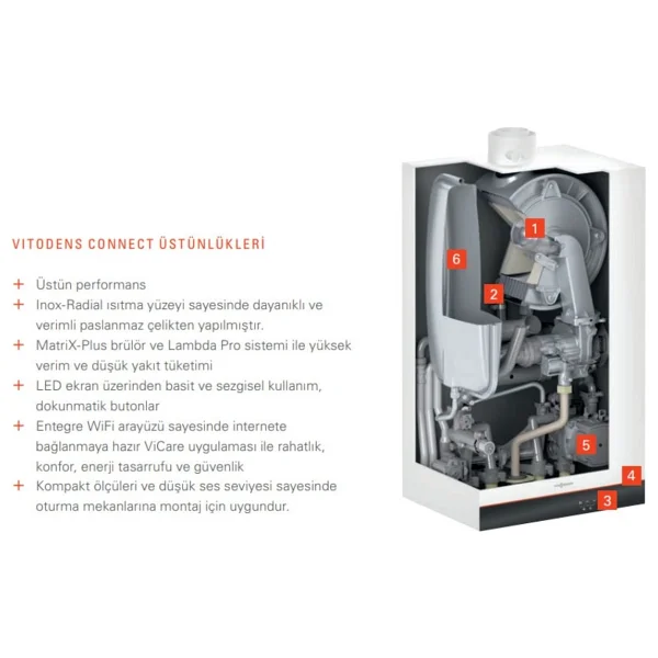 Viessmann Vitodens Connect 19/25 Kw Tam Yoğuşmalı Kombi - Görsel 6
