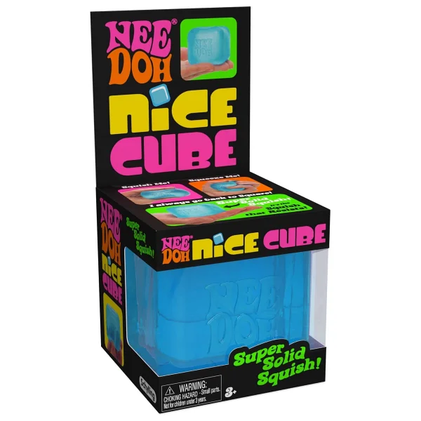 Schylling Needoh Nice Cube Sensory Squishy Stres Oyuncağı - Süper Yumuşak Kare Squish Oyuncak - Mavi - Görsel 5