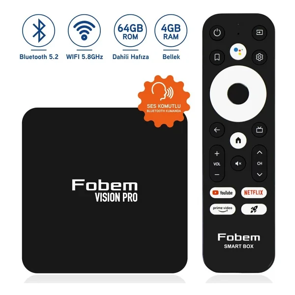 Fobem Vision Pro 6k Android TV Box - Görsel 8