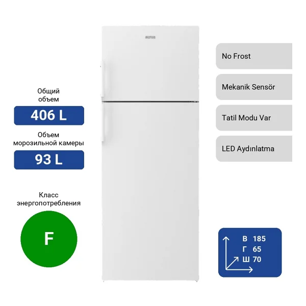 Altus Al 370 Ne Çift Kapılı No Frost Buzdolabı - Görsel 7