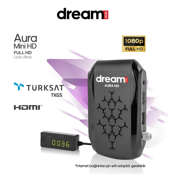 Dreamstar Aura Mini HD Uydu Alıcısı - Görsel 5