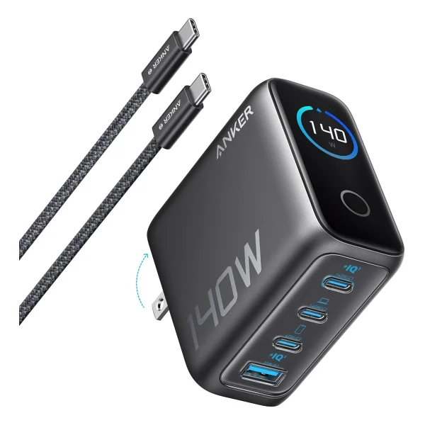 Anker B2697 140 W Siyah Type-C Kablolu Hızlı Şarj Aleti - Görsel 2