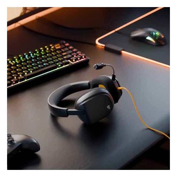 Glorious Ghs Eternal Glo-A-1pc-Blk Siyah Kablolu Kulak Üstü Oyuncu Kulaklığı - Görsel 8