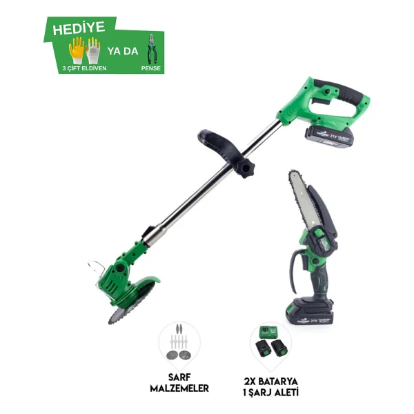 Dawreek Şarjlı Tırpan+Testere Green - Görsel 9