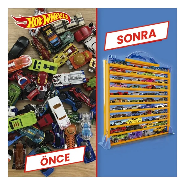 Hot Wheels Racentrack 44 Araba İçin Depolama Rafı Ve Yol Pisti Plastik Malzemeden Üretilmiştir Hwcc9b - Görsel 7