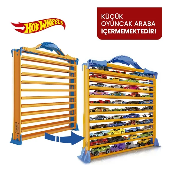 Hot Wheels Racentrack 44 Araba İçin Depolama Rafı Ve Yol Pisti Plastik Malzemeden Üretilmiştir Hwcc9b - Görsel 8