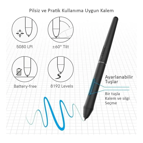 Veikk Vk2200pro Grafik Tablet - Görsel 6