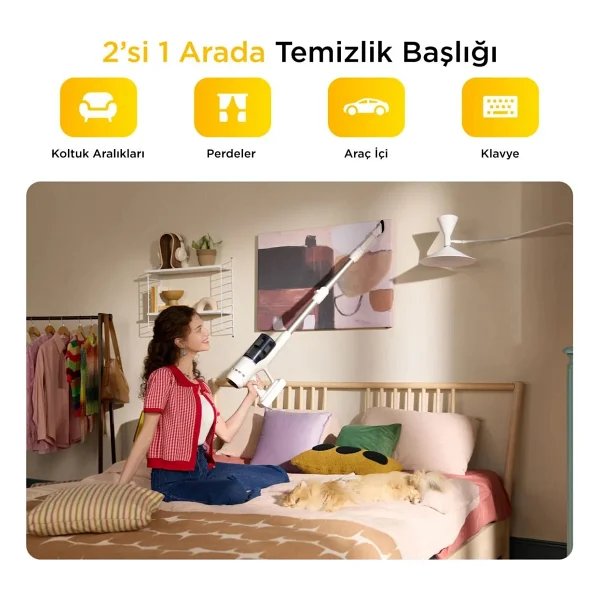 Roborock H60 Şarjlı Dikey Süpürge - Görsel 7
