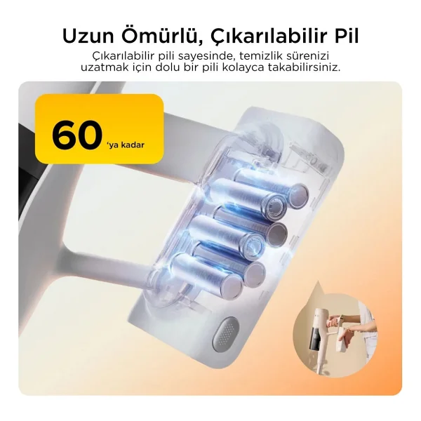 Roborock H60 Şarjlı Dikey Süpürge - Görsel 9